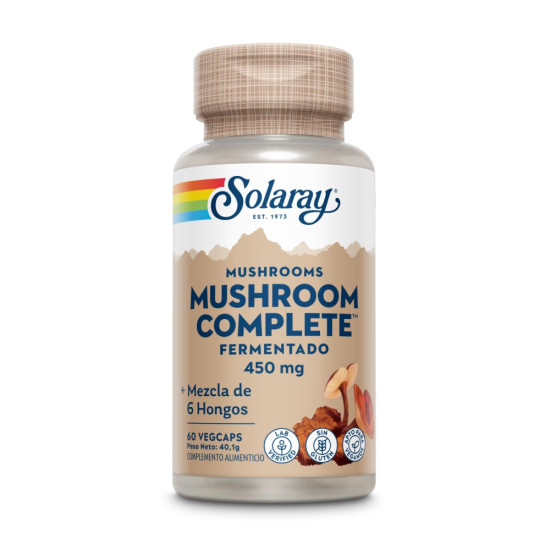 Mushroom Complete 6 Fermented Mushrooms with Vitamin C 60 capsules Solaray