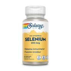 Selenio L-Selenometionina 200 mcg sin Levadura 90 cápsulas vegetales Solaray
