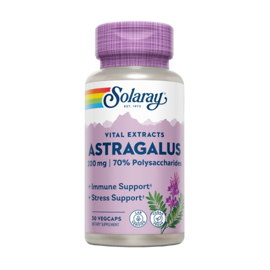 Astragale Astragalus Extrait de Racine 200 mg 30 gélules végétales Solaray