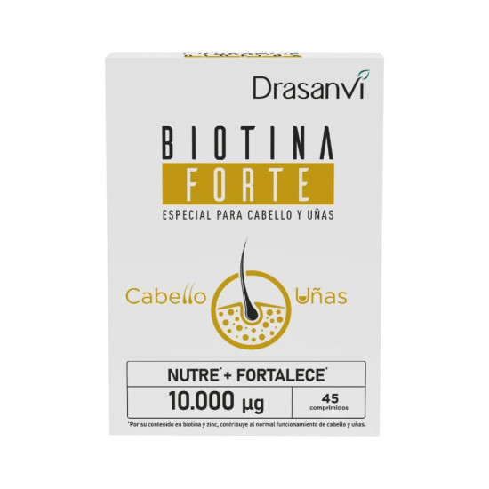 Biotin Forte 10,000 µg with Iron and Zinc 45 tablets Drasanvi