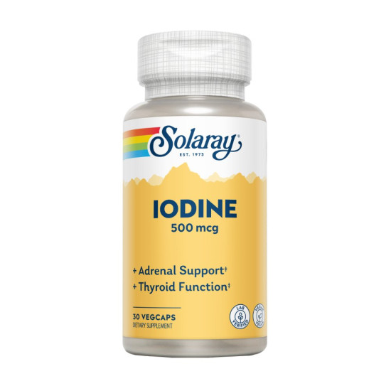 Yodo Yoduro Potásico Iodine 500 mcg 30 cápsulas vegetales Solaray