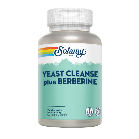Yeast Cleanse amb Berberina, Àcid Caprílic i Extracte de Llavor d'Aranja 90 càpsules Solaray