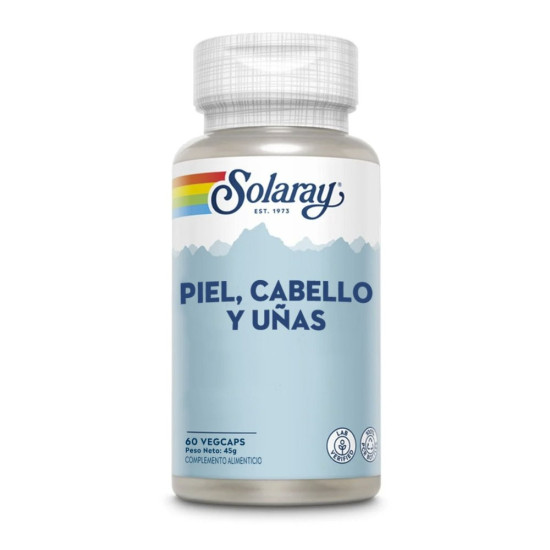 Piel, Cabello y Uñas con Biotina, Zinc y Selenio 60 cápsulas vegetales Solaray