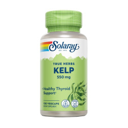 Kelp 550 mg avec Acide Folique 100 gélules végétales Solaray