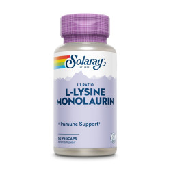 L-Lysine et Monolaurine 60 gélules végétales Solaray