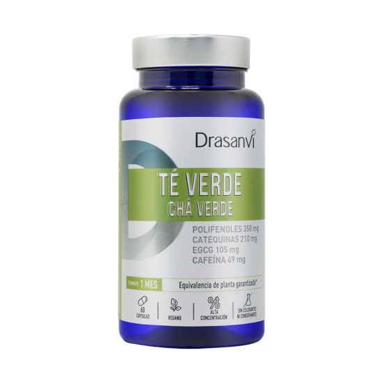 Te Verd Extracte Estandarditzat en Polifenols 60 càpsules Nutrabasics Drasanvi