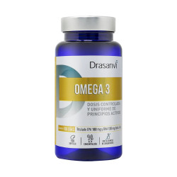 Oméga 3 Huile de Poisson EPA et DHA 1000 mg 100 perles Nutrabasics Drasanvi