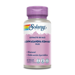 Ashwagandha KSM-66 Plus con Shatavari y Fenogreco 60 cápsulas vegetales Solaray