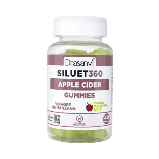 Siluet 360º Vinagre de Poma amb Vitamines B6, B12 i Àcid Fòlic 40 gominoles Drasanvi