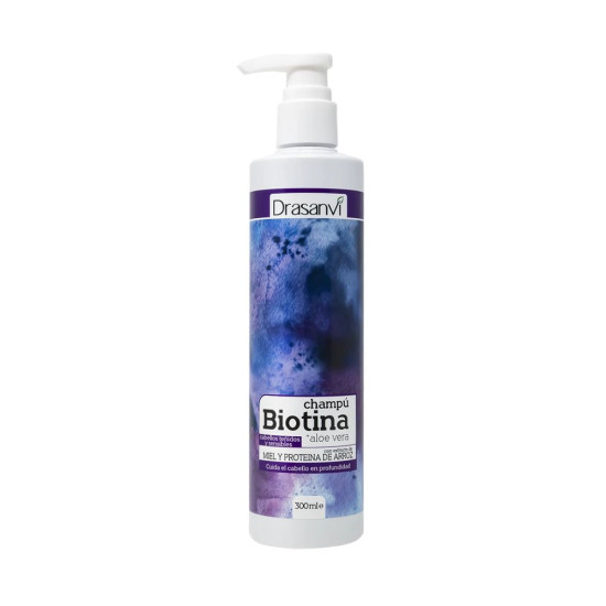 Xampú sense Sulfats Biotina i Àloe Vera per a Cabells Tenyits i Sensibles 300 ml Drasanvi