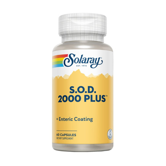 S.O.D. 2000 Plus Superóxido Dismutasa con Catalasa 400 mg 100 cápsulas vegetales Solaray