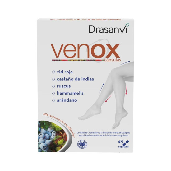 Venox Castaño de Indias, Rusco y Hamamelis con Vitaminas 45 cápsulas Drasanvi