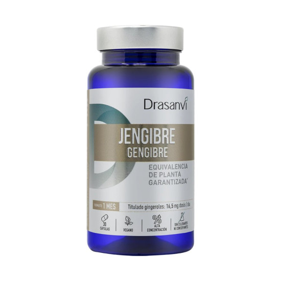 Jengibre Extracto 5% Gingeroles 30 cápsulas Nutrabásicos Drasanvi