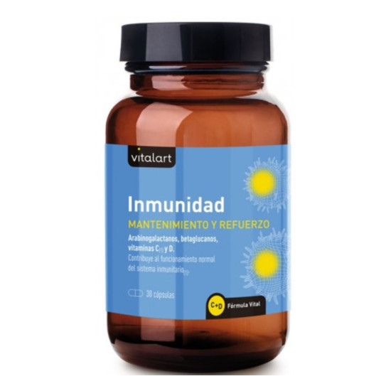 Inmunidad Immunity with Arabinogalactans, Beta-glucans and Vitamins C and D 30 capsules Vitalart
