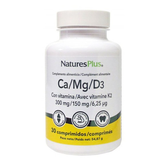 Calci, Magnesi, Vitamina D3 i K2 30 comprimits Nature's Plus