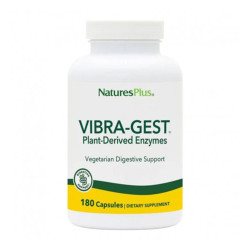 Vibra-Gest Enzimas Vegetales y Bacterias Amigas 180 cápsulas Nature's Plus