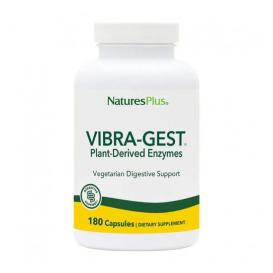 Vibra-Gest Enzimas Vegetales y Bacterias Amigas 180 cápsulas Nature's Plus