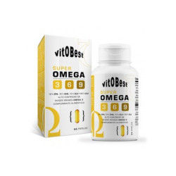 Super Omega 3-6-9 Aceite de Pescado, Onagra y Lino con Vitamina E 90 perlas Vitobest