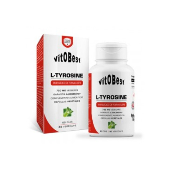 L-Tyrosine L-Tirosina Ajinomoto® 700 mg 60 càpsules Vitobest
