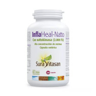 InflaHeal-Natto Enzymes à la Nattokinase, Bromélaïne, Papaïne, Rutine et Zinc 120 gélules Sura Vitasan
