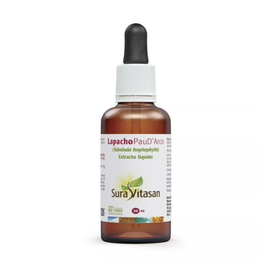 Lapacho Pau d'Arco Extrait Liquide d'Écorce 50 ml Sura Vitasan