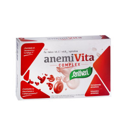 Anemivita Complex Hierro, Espirulina, Vitamina C, B12 y Ácido Fólico 40 cápsulas Santiveri