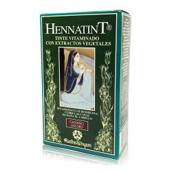 Tinte Hennatint Castaño Oscuro sin amoniaco 60 ml Radhe Shyam