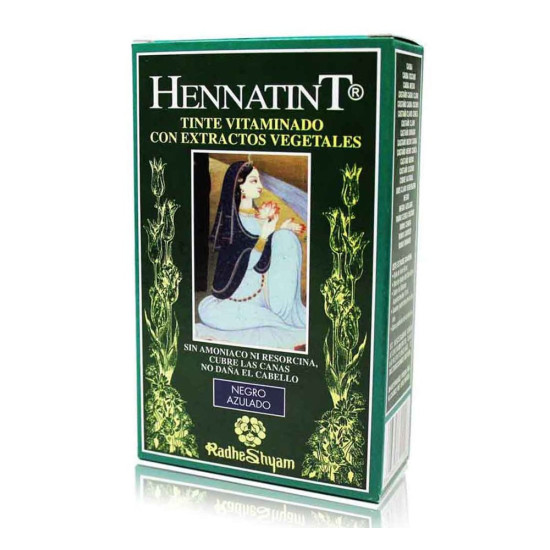 Tint Hennatint Negro Azulado sense amoníac 60 ml Radhe Shyam