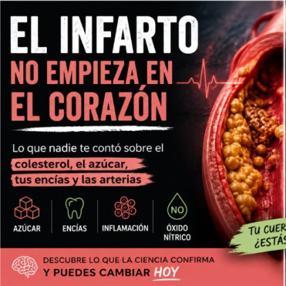 El infarto no empieza en el corazón: colesterol, azúcar y salud cardiovascular