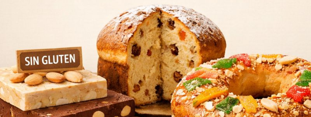 Dulces de Navidad sin gluten: turrón, panettone y roscón (y opción sin azúcar)