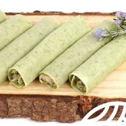 Canelones de espinacas y hummus