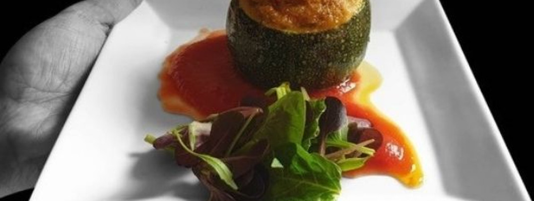 Calabacines rellenos con Queso Vegano