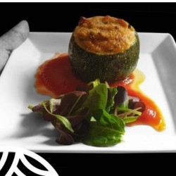 Calabacines rellenos con Queso Vegano