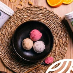 Helado ecológico artesanal sin gluten, LÁCTEOS, azúcares refinados