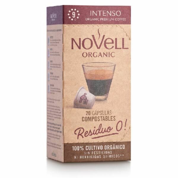 Cafè Càpsules Compostables Cremòs (10unitats) Intensitat 9 Novell Eco