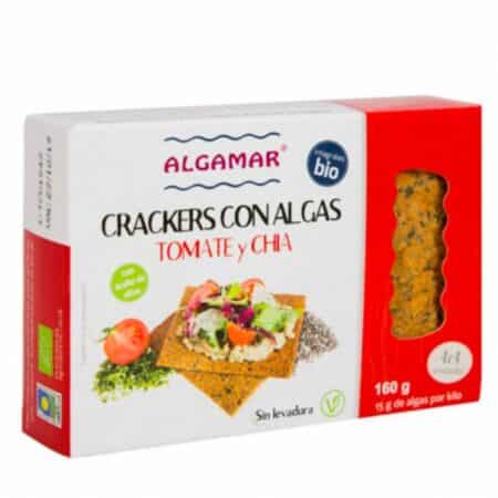 Crackers Amb Algues, Tomàquet I Chia 160gr Algamar Eco