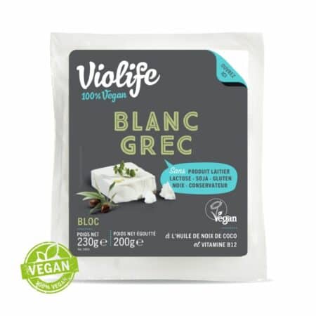 Formatge Estil Grec En Bloc Amb Oli De Coco I Vitamina B12 230gr Violife Eco