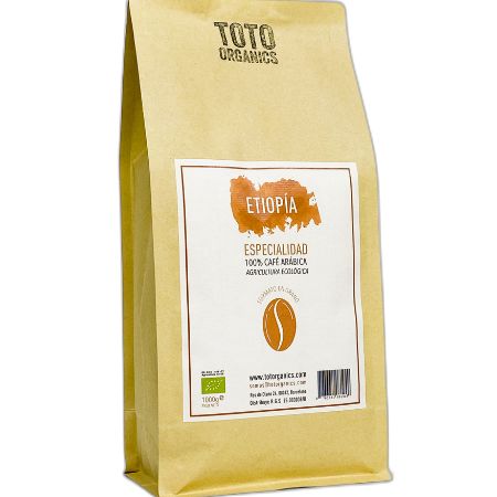 Cafe Etiopia 100% Arabica Ecologico Grano 1kg