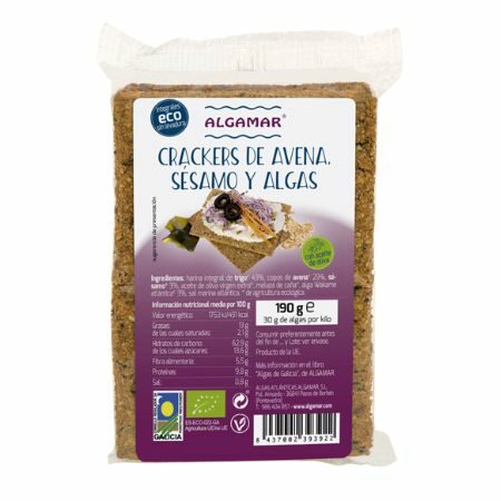Crackers De Civada Sèsam I Algues 190gr Algamar Eco