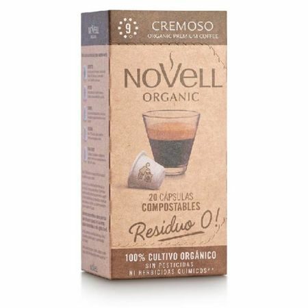 Cafè Càpsules Compostables Cremòs (20 Unitats) Intensitat 9 Novell Eco