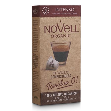 Cafè Càpsules Compostables Intens (10un) Intensitat 9 Novell Eco