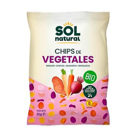Chips De Vegetals Amb Oli D’oliva 80gr Solnatural Eco