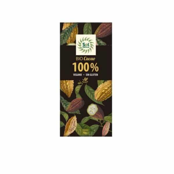 125870990 Xocolata 100% Vegà Sense Gluten 70g Sol Natural Eco